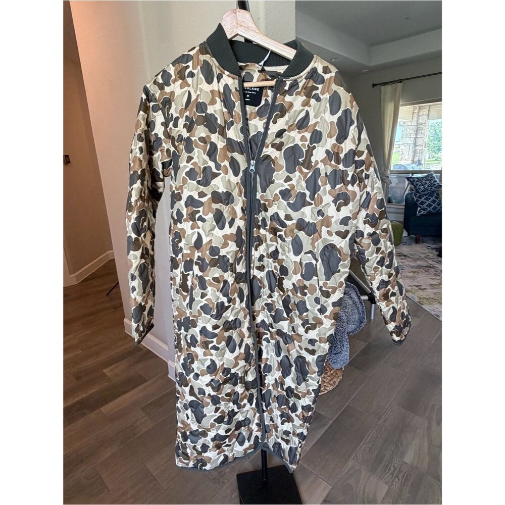 Everlane The ReNew Camo Long Line Insulated Puffer Jacket Women XXS